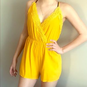 Yellow Romper NWOT